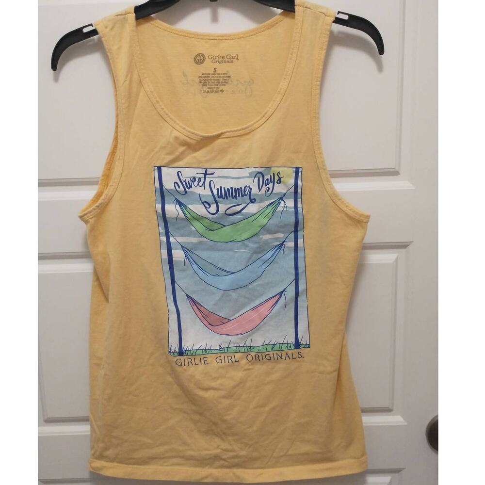 Girlie Girl "Sweet Sunny Days" Tank Top. Women's Small. Yellow.